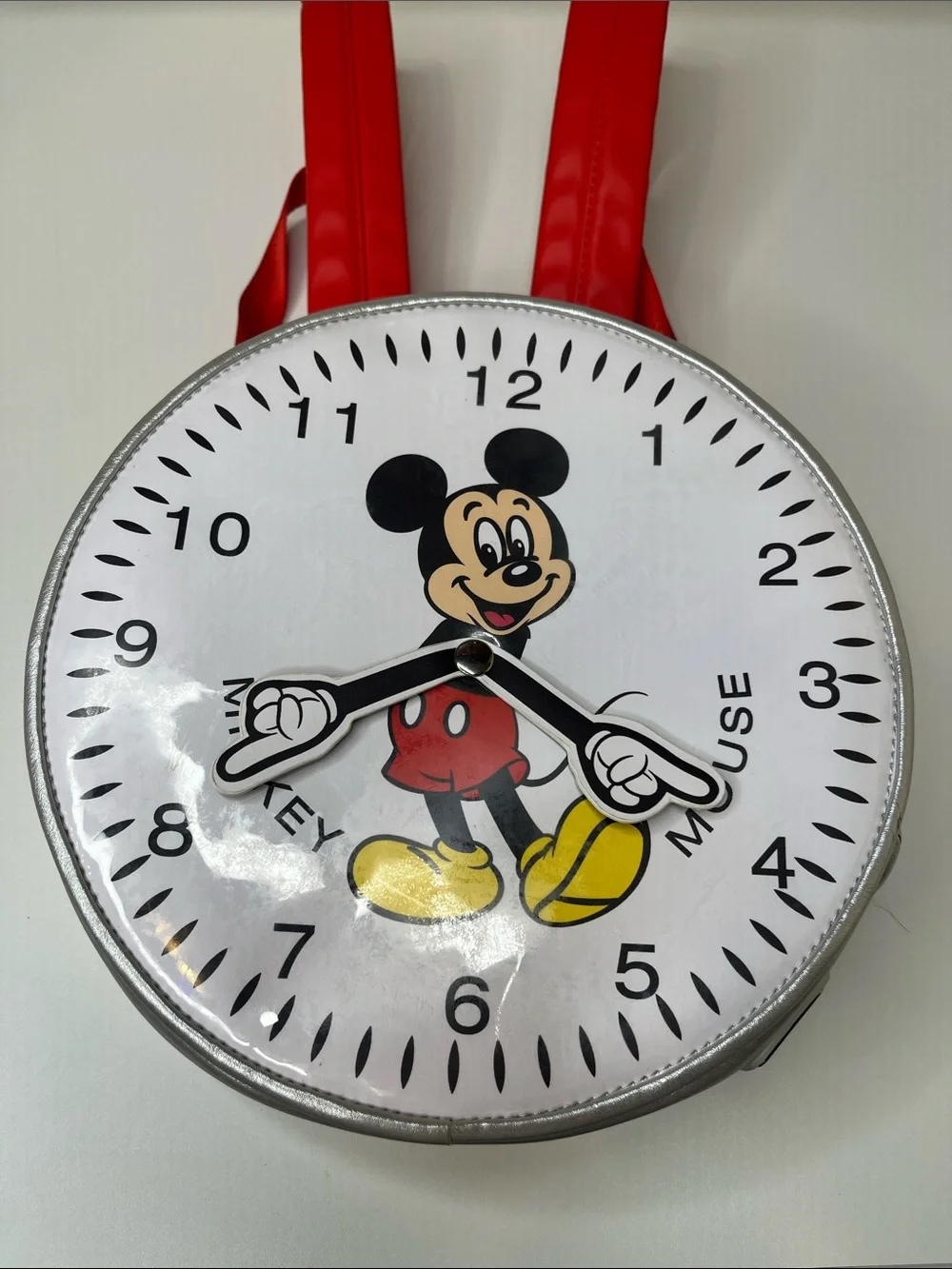 Loungefly Mickey Mouse Red, Black, Yellow Clock backpack